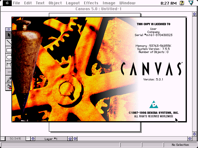 Deneba Canvas 5.01 - About